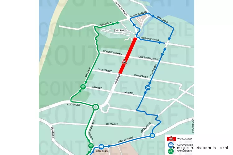Aanpassing omleiding Postweg