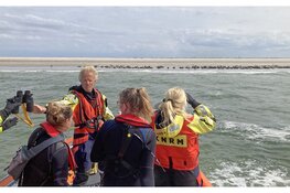 Verstrikte zeehond bevrijd door Ecomare en KNRM