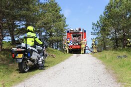 Natuurbrand op Texel, brandweer groots ingezet