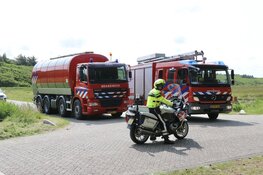Natuurbrand op Texel, brandweer groots ingezet