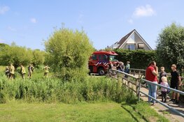Brand in bosschages in Oudeschild geblust door buurtbewoners met gieters en emmers