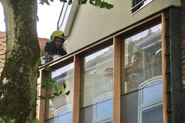 Brand in wasmachine in Den Burg