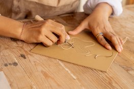 Workshop linoleum snijden bij Museum Kaap Skil