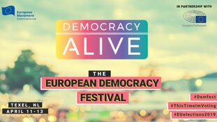 Democracy Alive 11 t/m 13 april