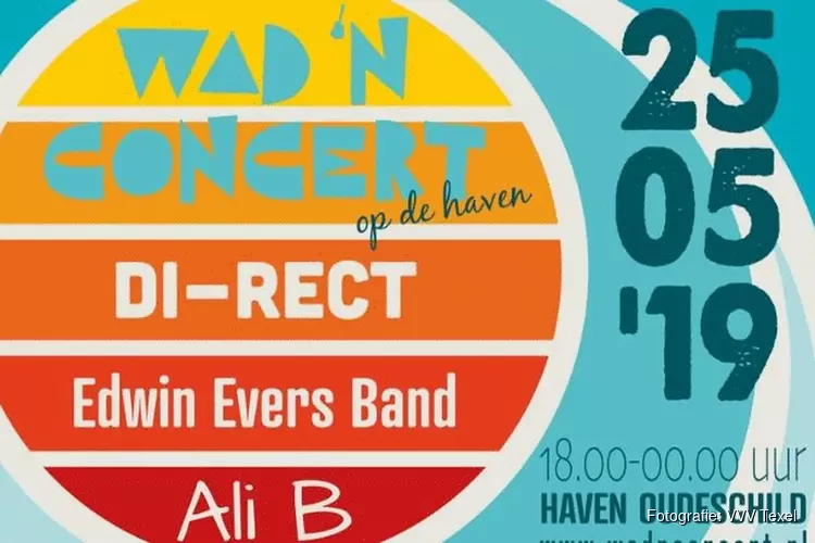 Eerste editie Wad n&#39;Concert op 25 mei bij haven Oudeschild