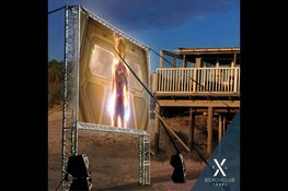 Openluchtbioscoop bij Beachclub Texel
