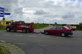 Auto's botsen in De Cocksdorp