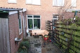 Schutting in brand door vuurwerk