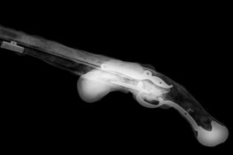 Röntgenopname van gevonden pistool