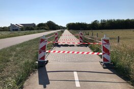 Fietspad op Texel barst eruit door de warmte