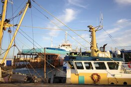 Onderzoeksschip Pelagia van NIOZ in het dok van Oudeschild