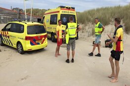 Zwemmer in problemen bij De Koog