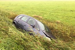 Auto te water bij eenzijdig ongeval