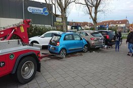 Ongeval op parkeerplaats: 5 auto&#39;s zwaar beschadigd
