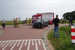 Ongeval op Texel, auto te water na aanrijding