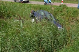 Ongeval op Texel, auto te water na aanrijding